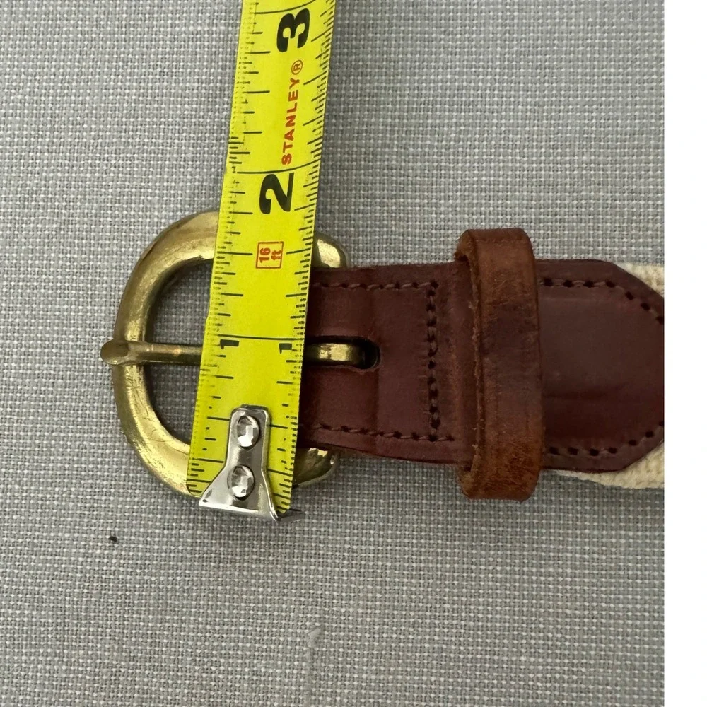 Nautical Maritime Signals Embroidered Leather‎ Belt